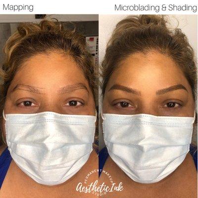 Microblading and shading combo