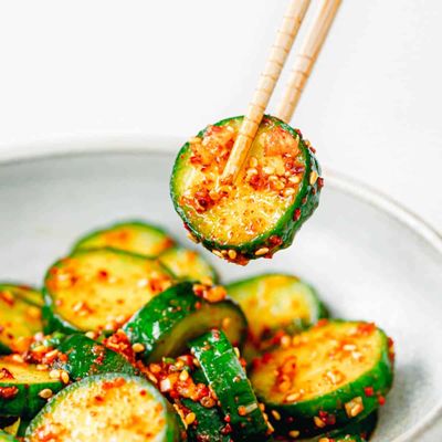 Spicy cucumber salad