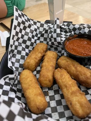 Mozzarella sticks with Wisconsin cheese very good