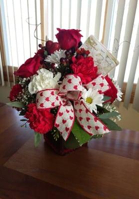 Beautiful Valentine's arrangement.