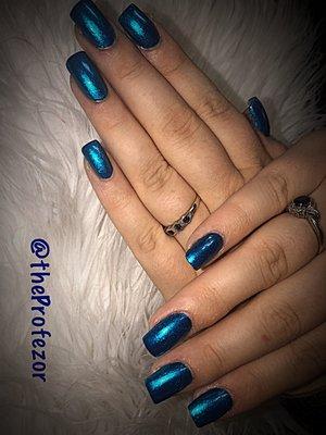 Short acrylic set regular polish