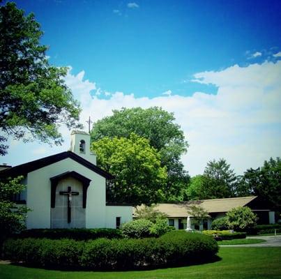 The Arrupe Retreat House, one of several facilities on the campus of the Jesuit Spiritual Center at Milford.