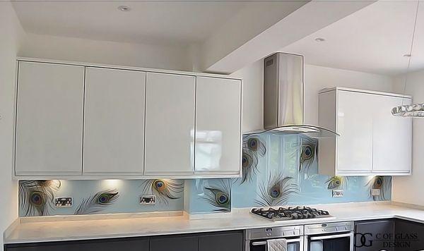 Digital printed glass splash back