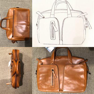 You draw a picture of the leather bag in your imagination or describe it to us, we do it.