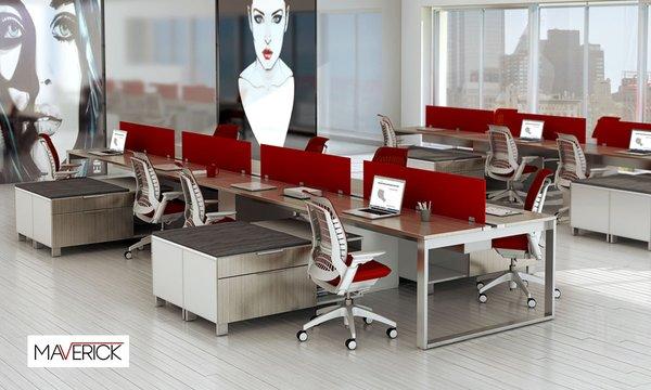 We carry all the top industry brands such as Hon, Deskmakers, Friant, Maverick Desk, Arcadia, 9to5 Seating and more!