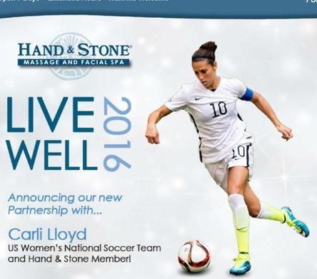 Carli Lloyd signed a 2 year deal with Hand and Stone to be our national spokesman.  Read more:

http://mobile.philly.com/busi...