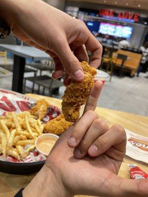 Chicken is as a big as my pinky????