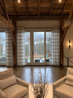 Side panels made and installed in a log mansion in Washington Connecticut!