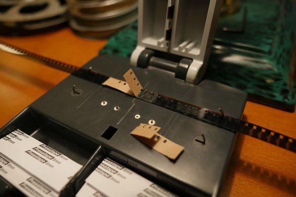 Film splicing done by hand - "the old fashioned way" to edit your motion picture memories!