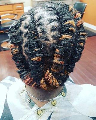 Locs pinned up