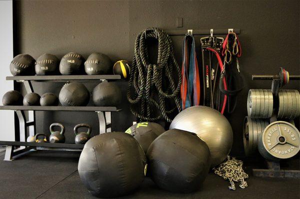 We offer functional training using equipment such as bands, kettlebells, and medicine balls