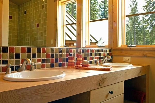 Recycled tile in BuiltGreen home