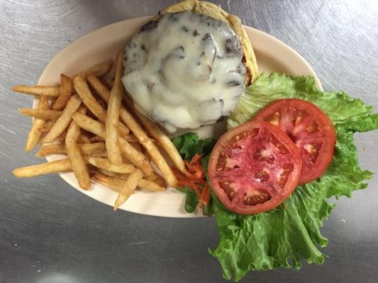 Mushroom Swiss Burger