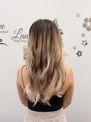 Balayage from virgin hair