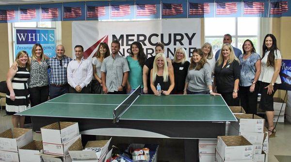 WHINS & Mercury packing up care packages for the soldiers in Afghanistan & Iraq