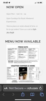 Website. Menu. Hours:7-2