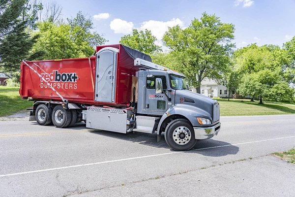 The only 30-yard dumpster with built-in porte-potties.