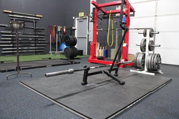 Two deadlift platforms