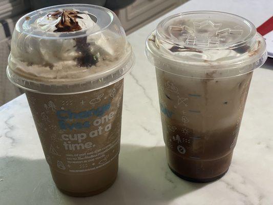 Mocha ice cap and cold brew