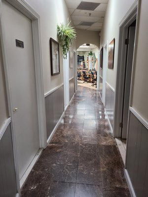 Hallway leading to the front area.