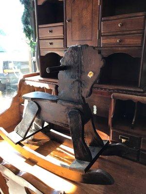 Old Wooden Rocking Horse