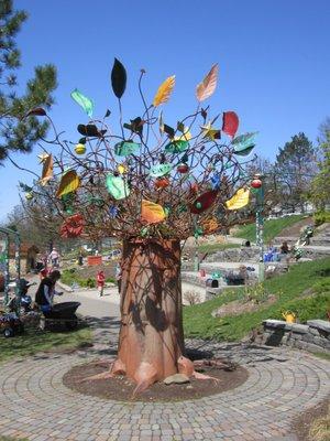 The Celebration Tree in the heart of the Story Garden.