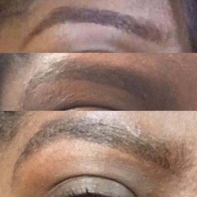 Reference photo, after threading, after tinting