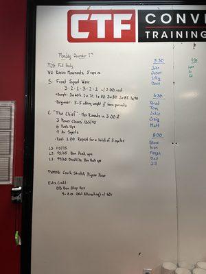 An example of a workout