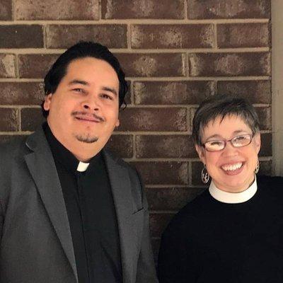 Rev. Sara Milford, Vicar (on the right) Rev. Guillermo Castillo, Assoc. Vicar (on the left)