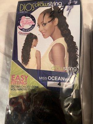 $13.99 ocean wavy pony tail hybrid hair drawstring