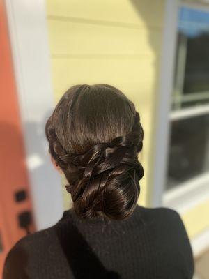 One of our amazing updo's for a small wedding.