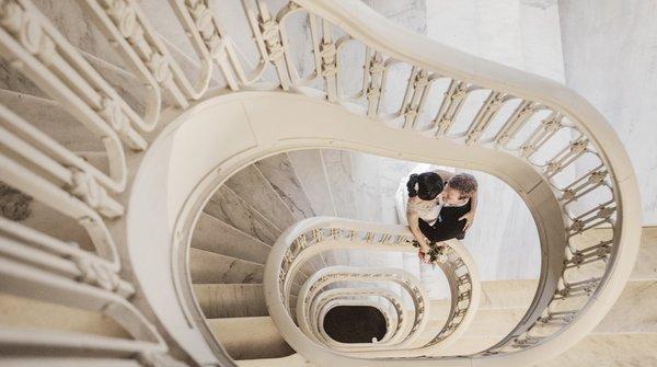 georgian terrace wedding bride and groom portrait