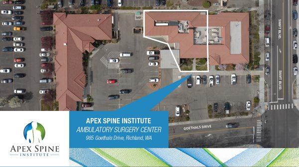 Location of the Apex Spine Institute Ambulatory Surgery Center