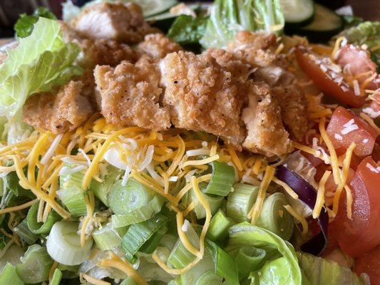 Fried chicken salad