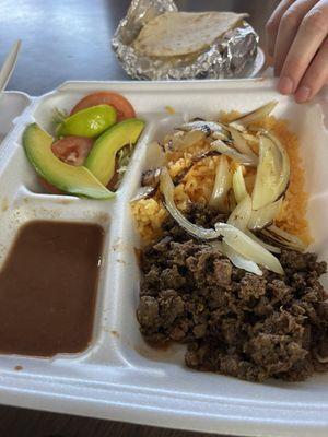 The Taco Plate at the "Quesadillas Michelle" Food Stall