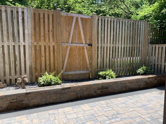 This is the back patio and flower bed done by Gary and crew.