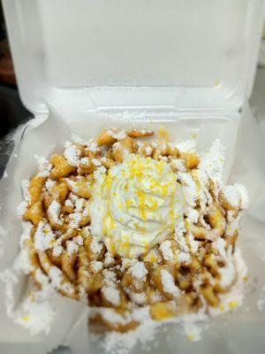 Lemon Drop Loaded Funnel Cake