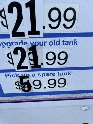 Propane exchange price