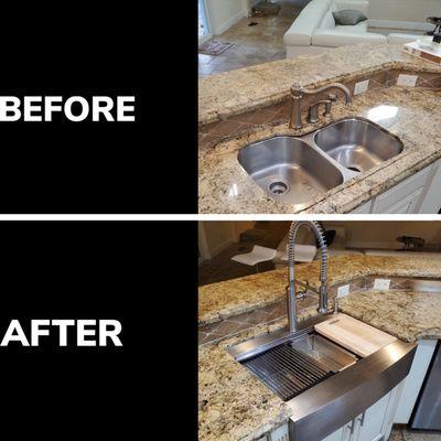 Tired of that ugly sink? Dealing with a cracked counter top? WE CAN HELP!