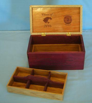 Purple Heart & White Oak Jewelry Box