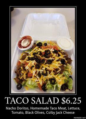 Starting may 8  All summer long will be Taco salad Tuesdays