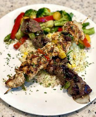 Beef & Chicken Souvlakia