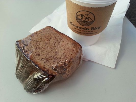 Banana bread and tea to start the day.