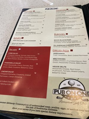 Page 2 of the menu