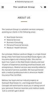 About The Landrum Group and service offerings