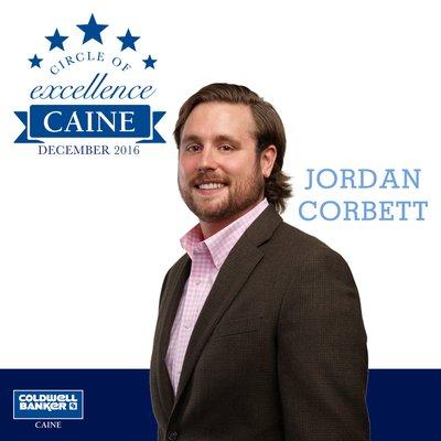 Jordan was honored to be part of the Coldwell Banker Circle of Excellence in December of 2016 for exceeding $1,000,000 in volume that month.