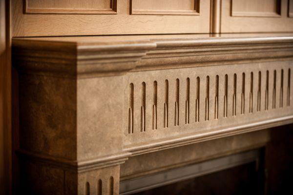 Carved Stone Fireplace - Lambert Stoneworks