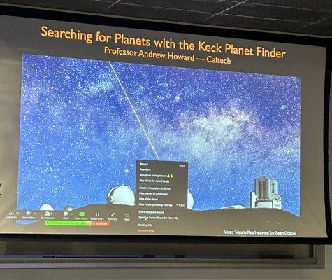 Great view of the lecture on Planets