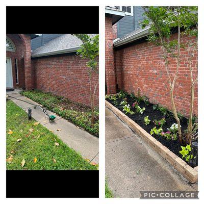 Make that house stand out a little more with a nice brick flowerbed. Feel free to message or call for a free quote!