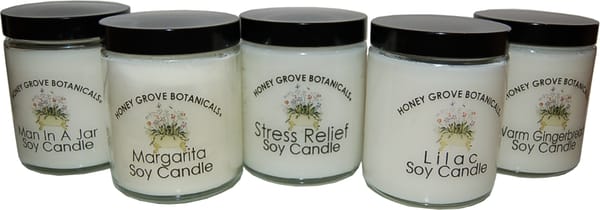 Our fully scented candles made with 100% soy wax